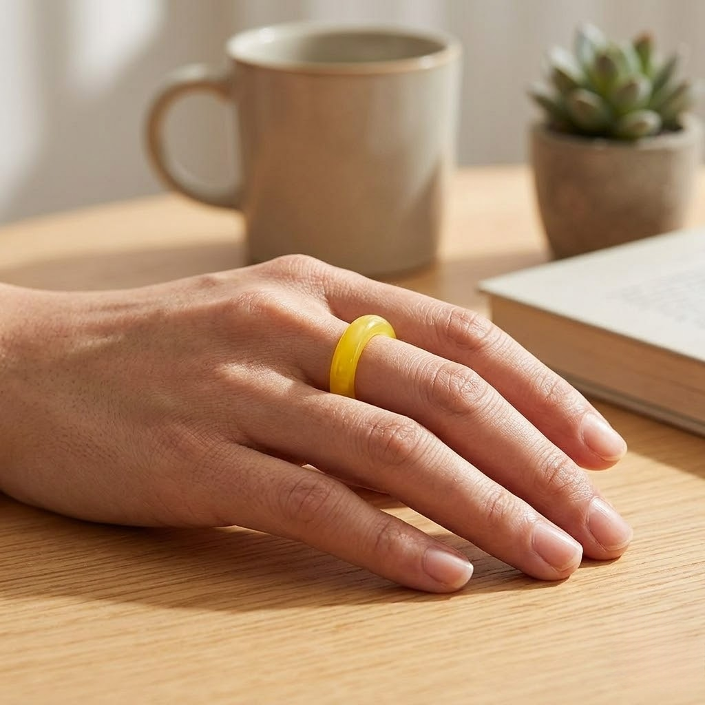 Minimalist Candy Color Acrylic Ring Set