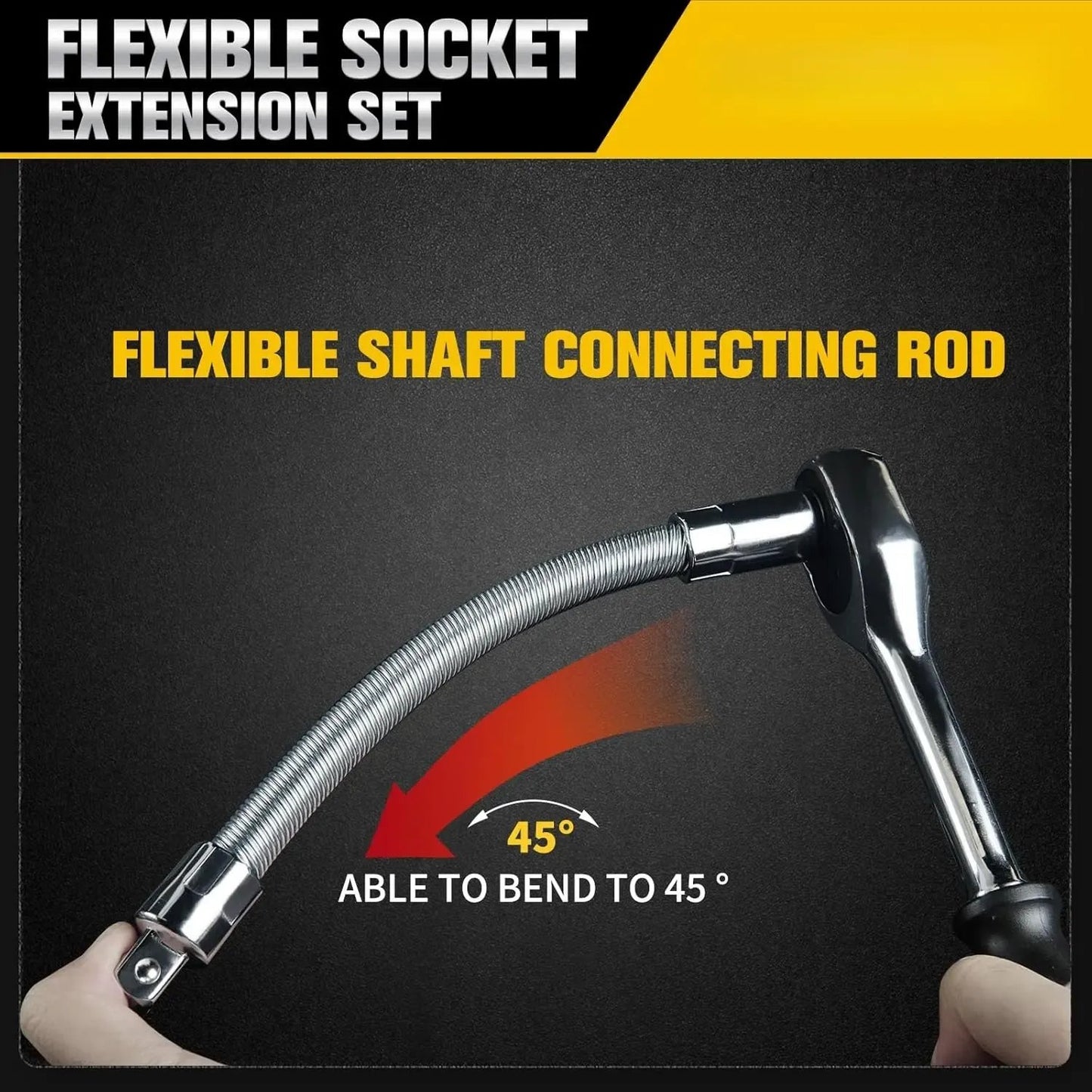 35cm Flexible Socket Ratchet Extension Set (3-Piece)