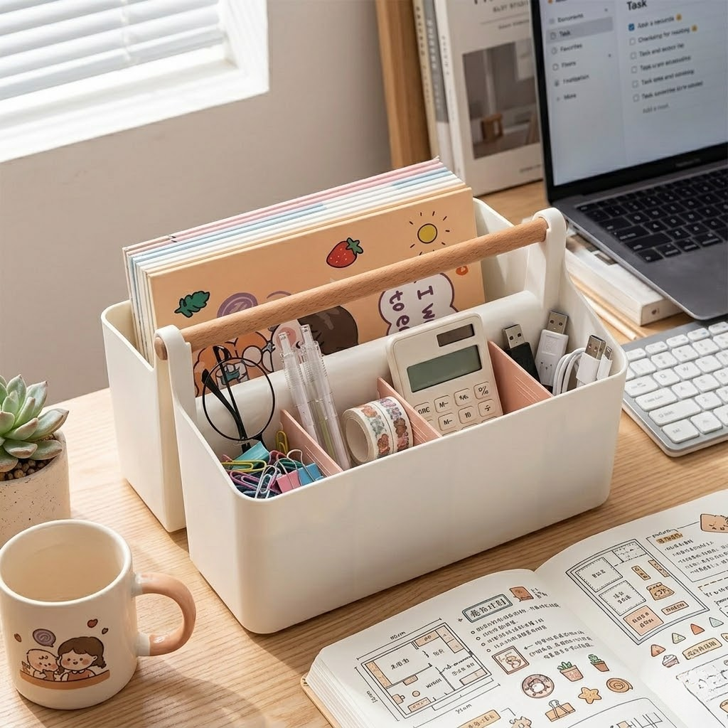 Portable Desk Stationery &amp; Marker Organizer