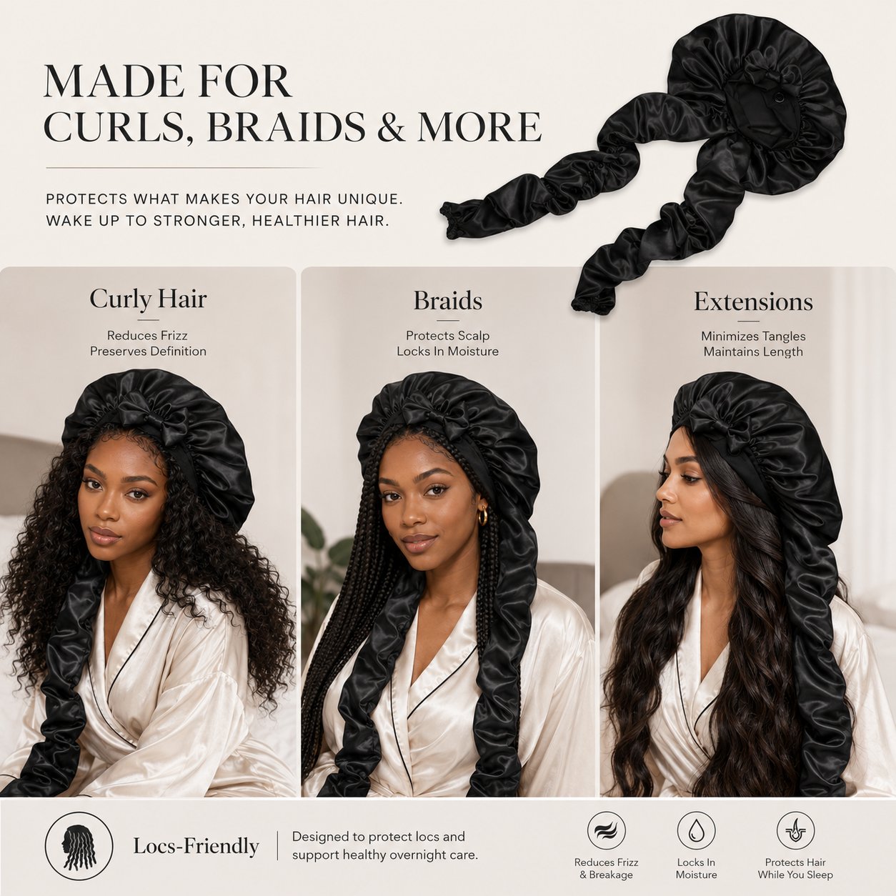 💜 Wake Up With Smooth, Defined Curls Every Morning✨