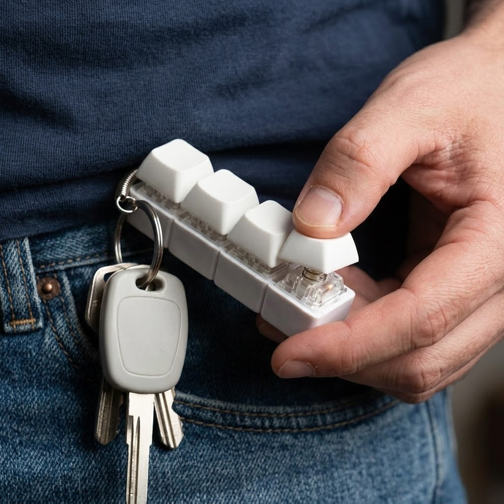 Mechanical Click Sensory Fidget Keychain
