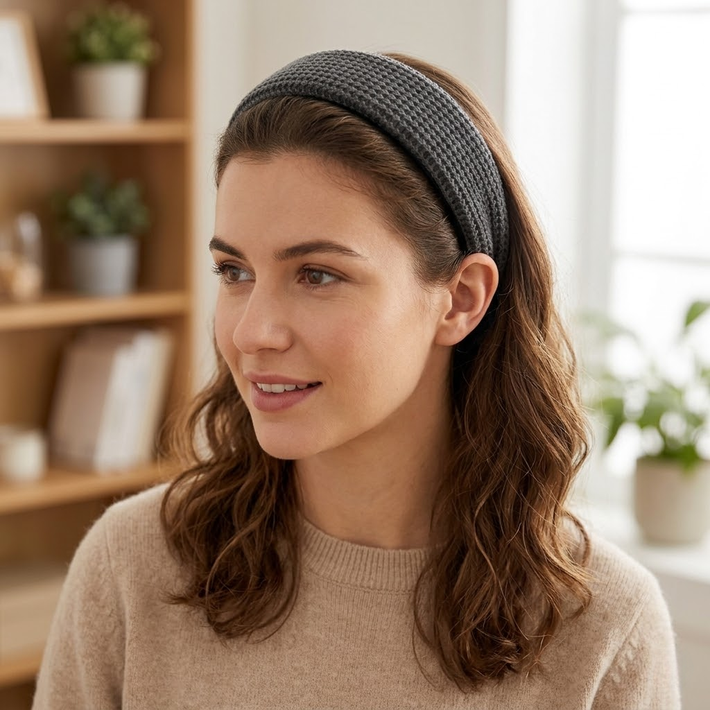 Retro Knit Wide-Brim Headband