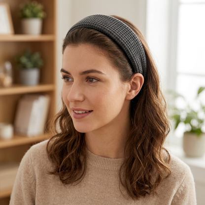 Retro Knit Wide-Brim Headband